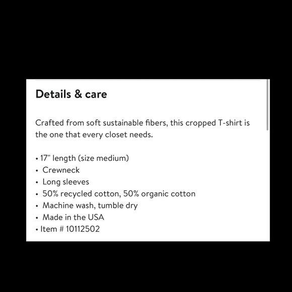 Re/Done Cropped Varsity Tee. - Picture 2 of 5